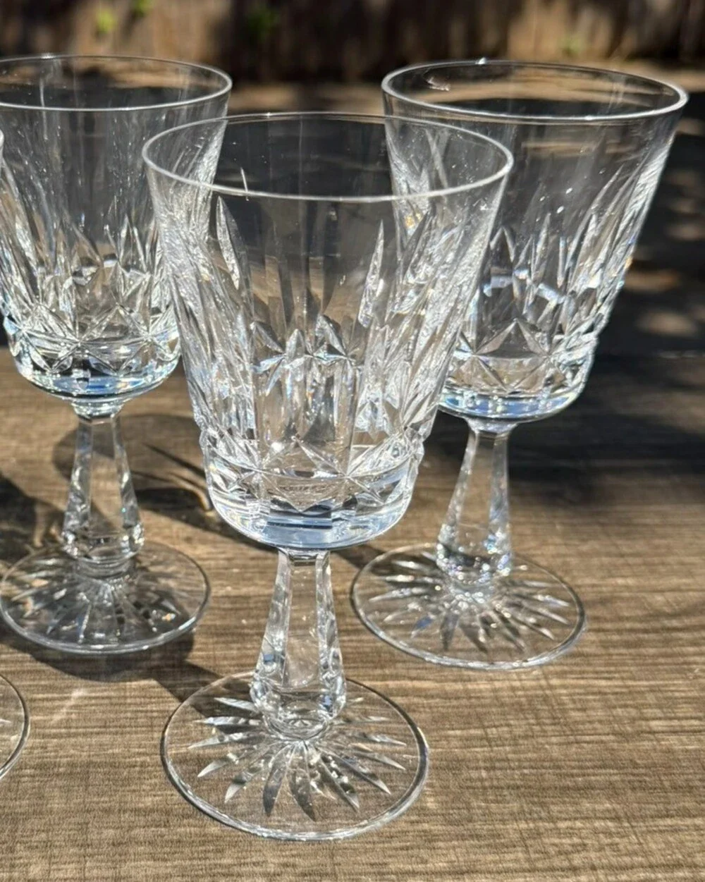 Waterford Rosslare Crystal Claret Wine Glasses 6” Set of 3 Signed Ireland
